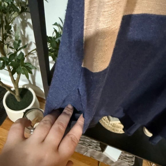 Dolan Left Coast Collection Womens Medium Navy Tan Tunic Dress size large - Picture 6 of 8